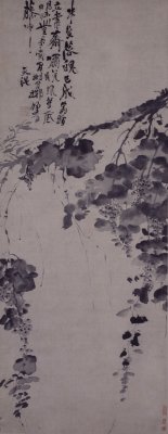 图片[1]-Xuwei Ink Grape Map Axis-China Archive